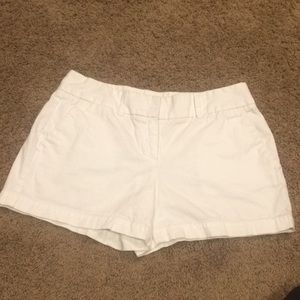 White LOFT chino shorts